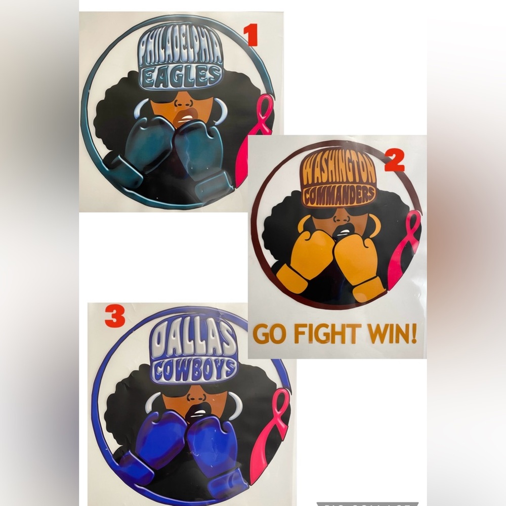 NEW! Custom Go Fight WIN T-shirts. (Sample displayed)
